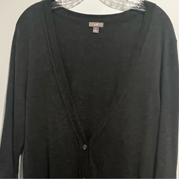 J. JILL Cashmere Blend Button Front Grandpa Cardigan - Picture 2 of 8